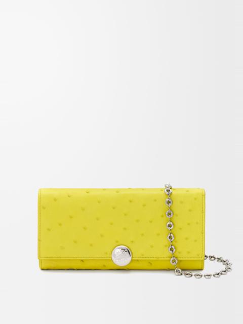 Loewe Pebble wallet on chain in ostrich