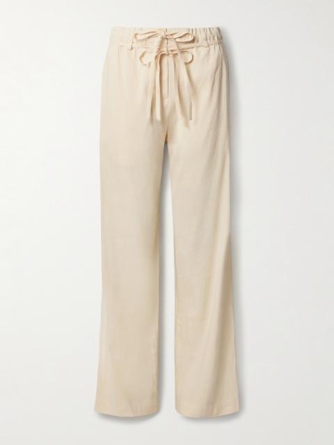 Proenza Schouler Magnus Belted Linen-blend Wide-leg Pants