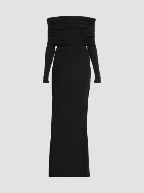 LAPOINTE Women's Jersey Off-The-Shoulder Column Gown - Black
