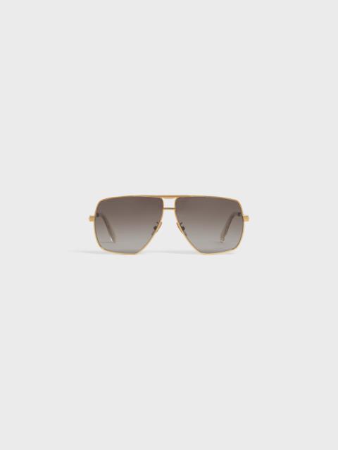 CELINE Metal Frame 25 Sunglasses in Metal with Polarized Lenses