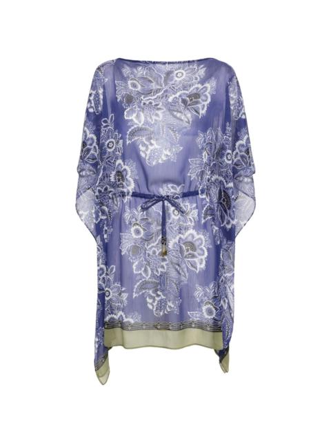floral-print kaftan dress