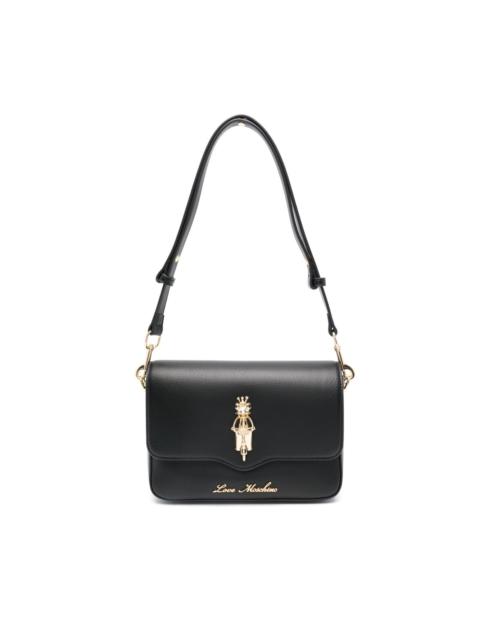 Moschino plaque-detail shoulder bag