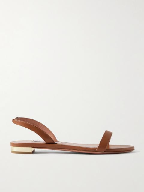 AQUAZZURA So Nude Leather Slingback Sandals