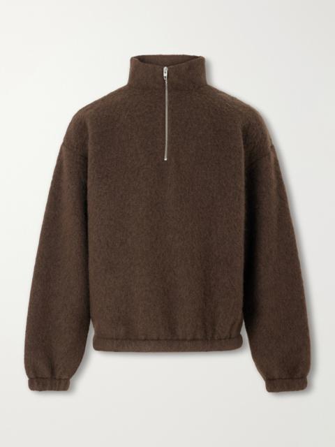 Jil Sander Wool-Blend Brushed Half-Zip Sweater