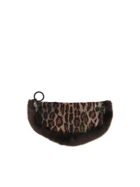 Innerraum faux-fur leopard shoulder bag