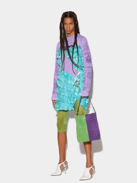 DSQUARED2 CUT-OUT RUFFLED DRESS