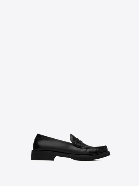 SAINT LAURENT le loafer penny slippers in smooth leather