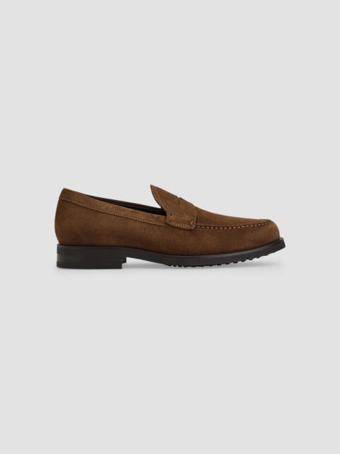 Tod's Men's Mocassino Formale Suede Loafers - Light Brown