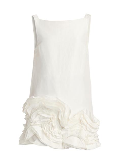Acler Women's Harris Linen/Silk Ruffled A-Line Minidress - Ivory