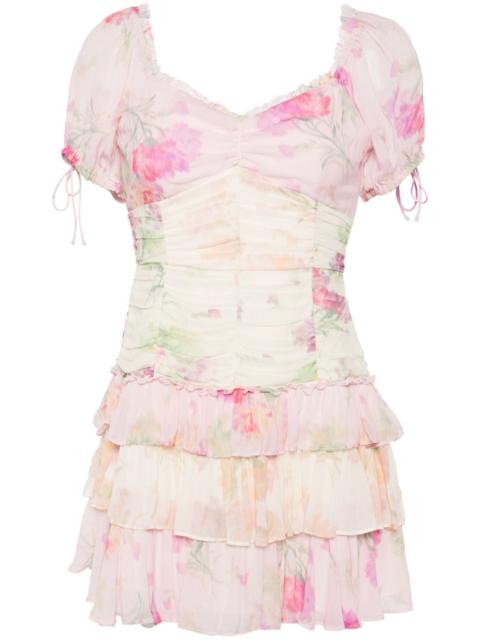LoveShackFancy Jupe floral-print minidress