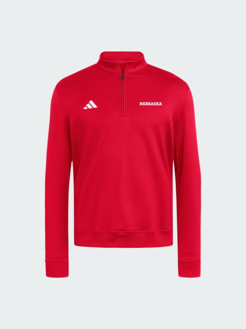 adidas Nebraska Cornhuskers Ultimate365 Cozy 1/4 Zip Sweatshirt