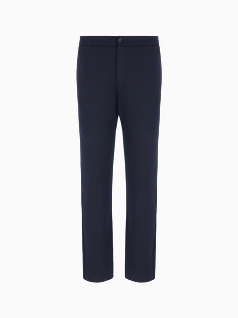 GIORGIO ARMANI Trousers in pure Casentino cashmere jersey
