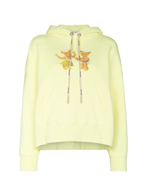 dancing-bears print oversized hoodie