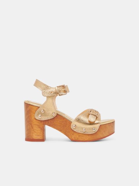 dolce vita YANDY HEELS GOLD LEATHER
