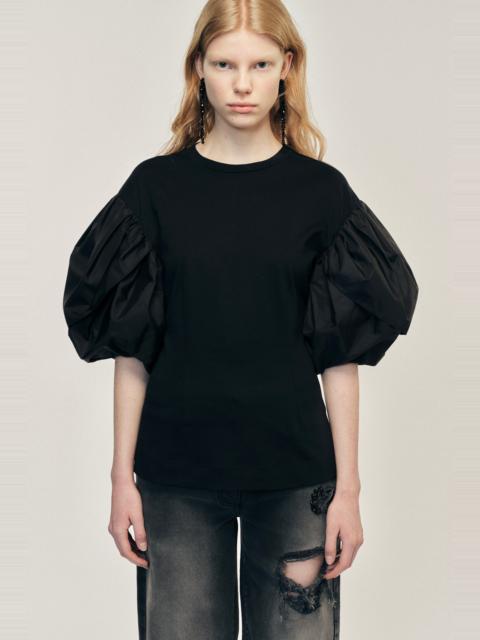 Simone Rocha Sculpted Petal Sleeve Contrast T-Shirt