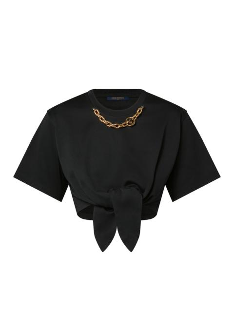 Louis Vuitton Oversized Chain Detail Self-Tie T-Shirt