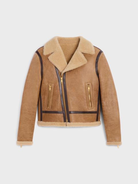 CELINE biker jacket in lambskin shearling