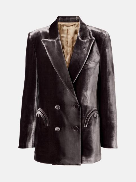 BLAZÉ MILANO Everynight double-breasted velvet blazer