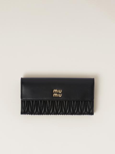 Miu Miu Large matelassé nappa leather wallet