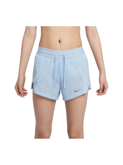 Nike (WMNS) Nike Running Division Mid Rise 3inch Shorts Asia Sizing 'Light Armory Blue' FN2716-440