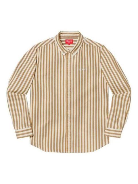 Supreme Supreme Denim Shirt 'Tan Stripe' SUP-FW19-505