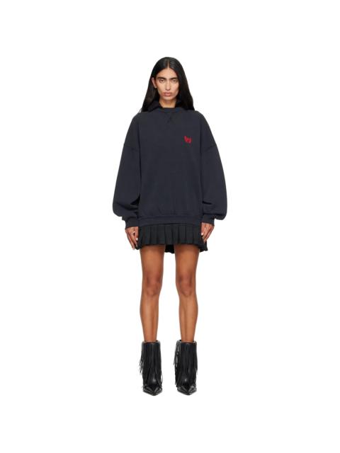 BALENCIAGA Black Hybrid Laurel Dry Molleton Minidress