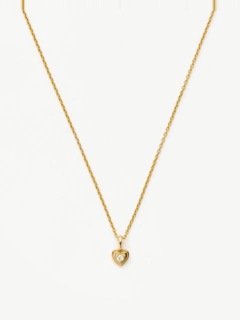 MISSOMA Solid Gold Diamond Heart Mini Pendant Necklace