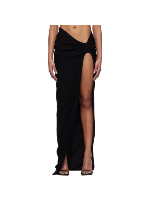 MÔNOT Black Torpedo Maxi Skirt