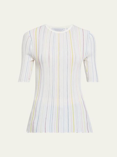 GABRIELA HEARST Fitz Stripe Wool Top