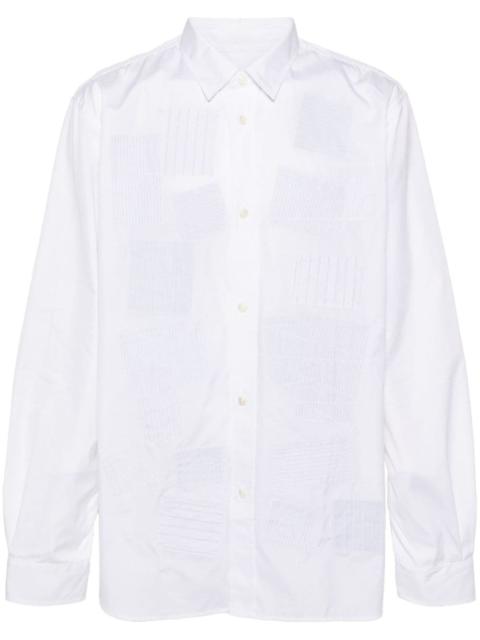 Junya Watanabe MAN patchwork-detail cotton shirt