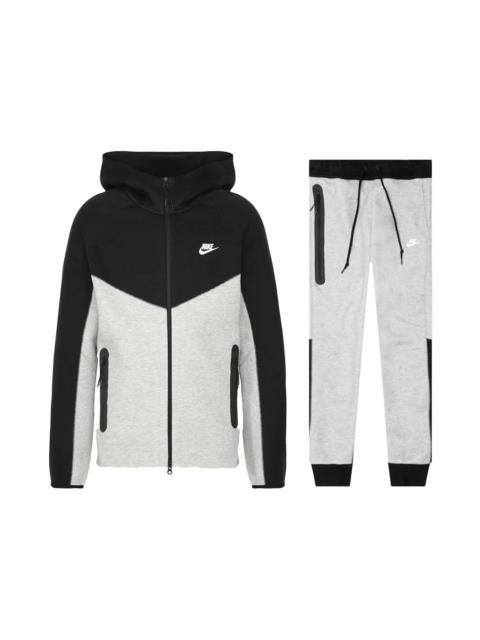 Nike Nike Sportswear Tech Fleece Windrunner Full Zip Hoodie & Joggers Set Dark Grey Heather/Black/White
