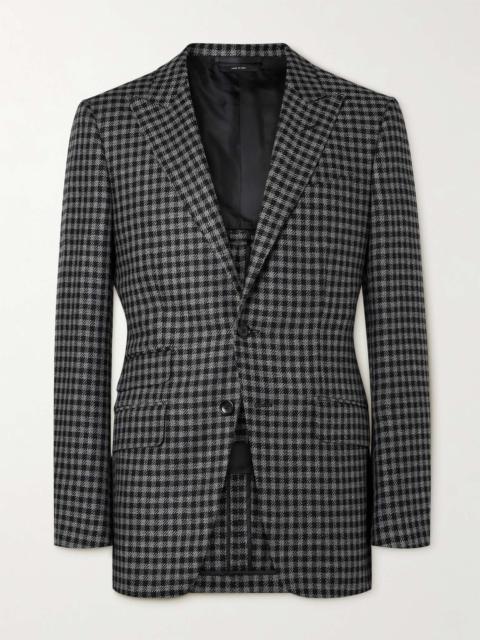 O'Connor Slim-Fit Gingham Wool, Mohair and Cashmere-Blend Suit Jacket