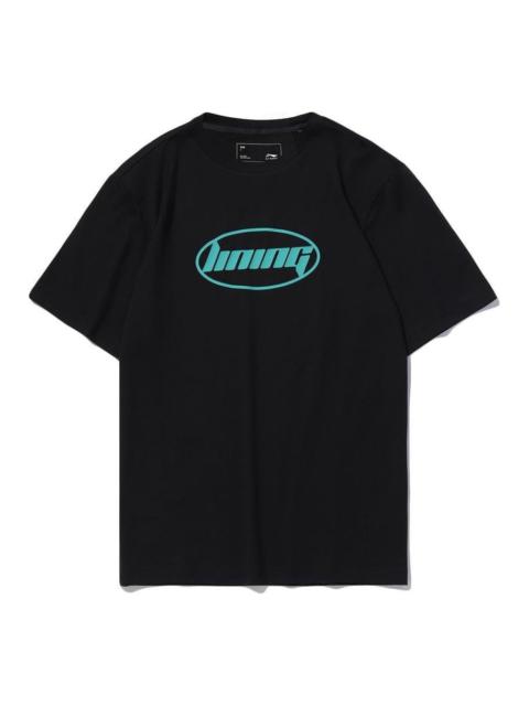 Li-Ning Li-Ning Fashion Logo T-shirt 'Black Blue' AHSSA33-2