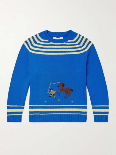 BODE Pony Embroidered Wool Sweater