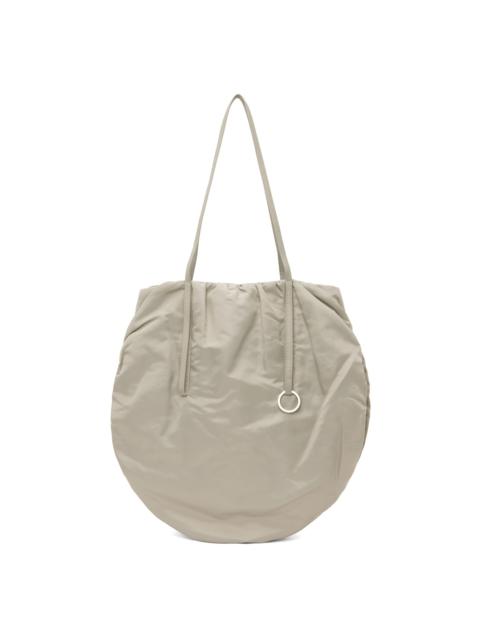 LOW CLASSIC Gray Shirring String Shoulder Bag