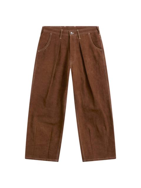 Story mfg. Story mfg. Canvas Brown Wonky-Wear Lush Pants