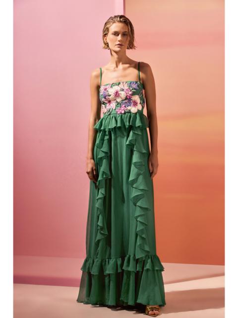 PatBO CHIFFON DAYDREAM FLOWERS MAXI DRESS