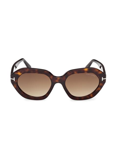TOM FORD Women's Meryl 53MM Oval Sunglasses - Brown