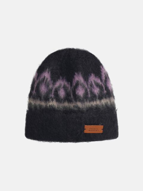 'DARANA' NAVY WOOL BLEND BEANIE