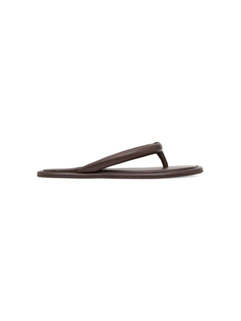 ST. AGNI Sumi Leather Slides brown
