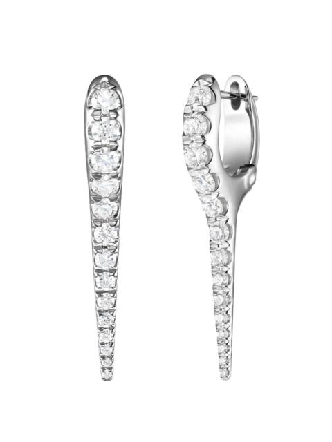 MELISSA KAYE Small Diamond Lola Needle Earrings - White Gold