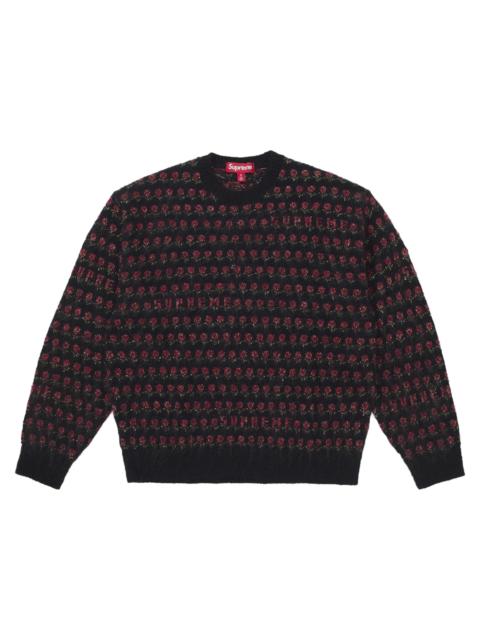 Supreme Flowers Metallic Sweater Black