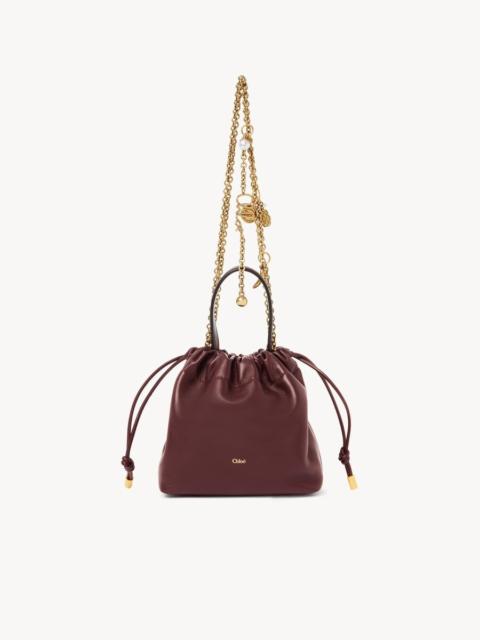 Chloé MINI CHLOÉ ICONS SHOULDER BAG WITH CHAIN IN SOFT LEATHER