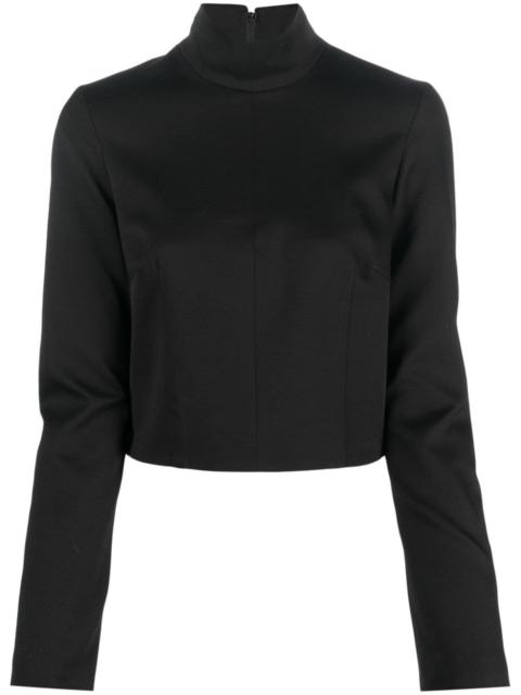 MM6 Maison Margiela cropped high neck blouse