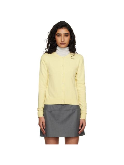 Dunst Yellow Essential Crewneck Knit Cardigan