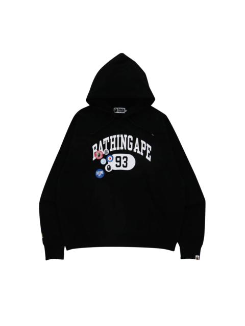 A BATHING APE® BAPE Badge Motif Loose Fit Pullover Hoodie 'Black'