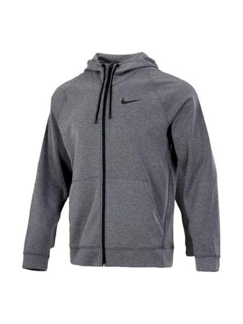 Nike Nike as M Nk Dry Hd Fz Flc 프로젝트 전체 길이 지퍼 카디건 훈련 후드 재킷 회색 CT6011-06