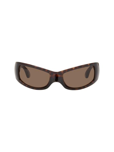 BALENCIAGA Brown Havana Extreme Sunglasses