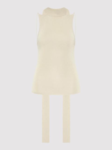 ST. AGNI Knit Scarf Top - Creme