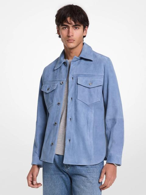 MICHAEL KORS Suede Shirt Jacket